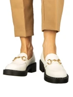 Дамски мокасини бели  от еко кожа  Surta