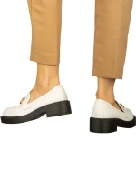 Дамски мокасини бели  от еко кожа  Surta