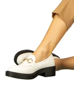 Дамски мокасини бели  от еко кожа  Surta