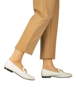 Дамски мокасини бели  от еко кожа  Hucci