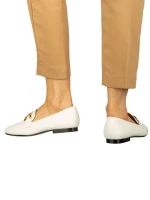 Дамски мокасини бели  от еко кожа  Hucci