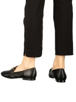 Дамски мокасини черни от еко кожа  Hucci