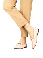 Дамски мокасини розови  от еко кожа  Hucci