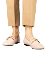 Дамски мокасини розови  от еко кожа  Hucci