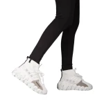 Дамски спортни обувки бели  от текстилен материал  Meil