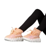 Дамски спортни обувки  розови  от текстилен материал  Meil