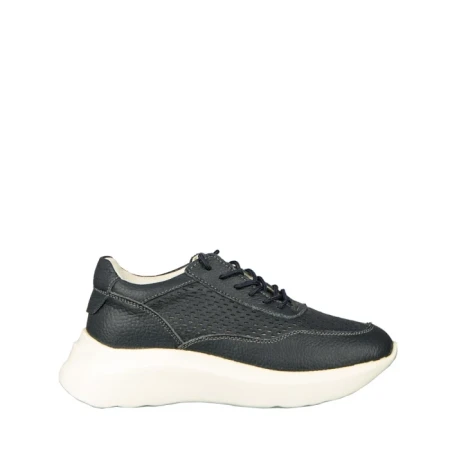 Дамски обувки casual без ток от естествена кожа сини Zevoma