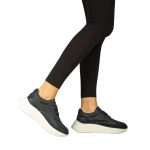 Дамски обувки casual без ток от естествена кожа сини Zevoma