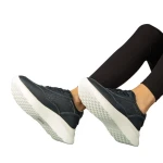 Дамски обувки casual без ток от естествена кожа сини Zevoma