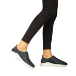 Дамски обувки casual без ток от естествена кожа сини Dollan