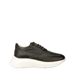 Дамски обувки casual без ток от естествена кожа черни  Zevoma