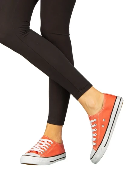 Дамски кецове светло розови от текстилен материал  Perto