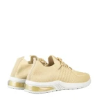 Дамски спортни обувки бежови от текстилен материал  Sprin