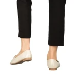 Дамски мокасини бежови от еко кожа Neka