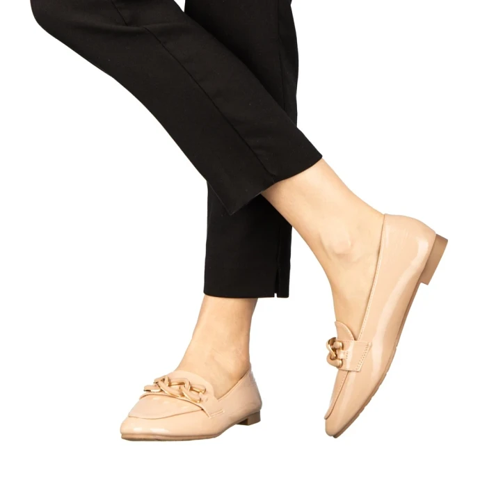 Дамски мокасини розови  от еко кожа Neka