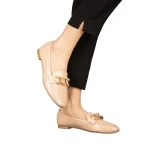 Дамски мокасини розови  от еко кожа Neka