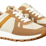 Мъжки спортни обувки камел от еко кожа и текстилен материал  Redal