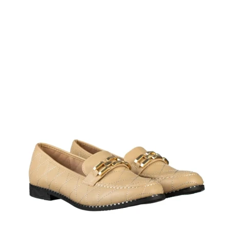 Дамски мокасини бежови от еко кожа Laith