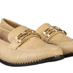 Дамски мокасини бежови от еко кожа Laith