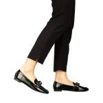 Дамски мокасини черни  от еко кожа Neka