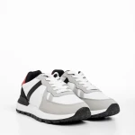 Мъжки спортни обувки бели от еко кожа и текстилен материал  Redal