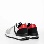 Мъжки спортни обувки бели от еко кожа и текстилен материал  Redal