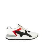 Мъжки спортни обувки бели от еко кожа и текстилен материал  Conaky