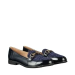 Дамски мокасини сини от еко кожа Jazia