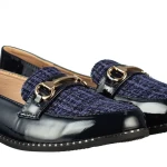 Дамски мокасини сини от еко кожа Jazia