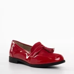 Дамски мокасини червени от еко кожа Simy