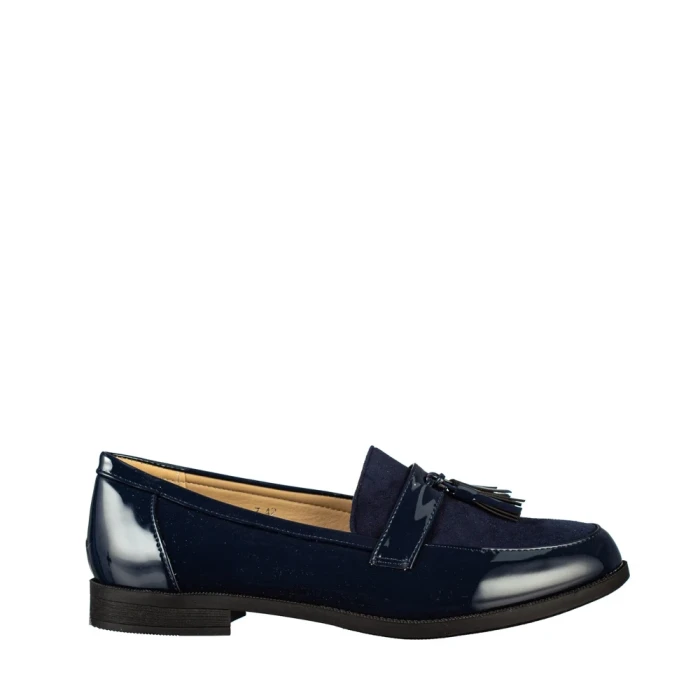 Дамски мокасини сини от еко кожа Simy