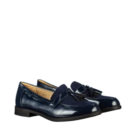 Дамски мокасини сини от еко кожа Simy