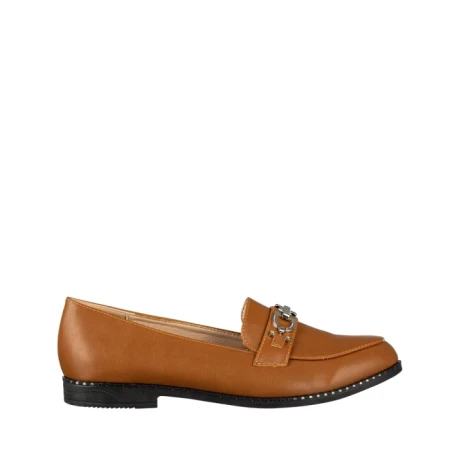 Дамски мокасини камел от еко кожа Hogan
