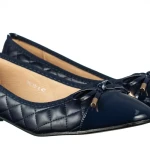 Дамски обувки с ток сини от еко кожа Grece