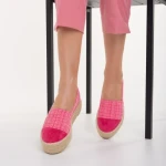 Дамски еспадрили розови от текстилен материал  Vienna