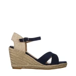 Дамски сандали сини  от текстилен материал  Eligma