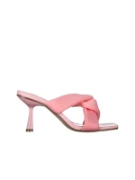 Дамски чехли розови от еко кожа  Berta