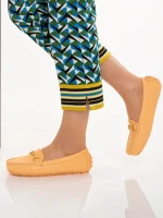 Дамски мокасини оранжеви  от еко кожа  Ariella