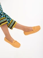 Дамски мокасини оранжеви  от еко кожа  Ariella