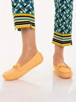 Дамски мокасини оранжеви  от еко кожа  Ariella