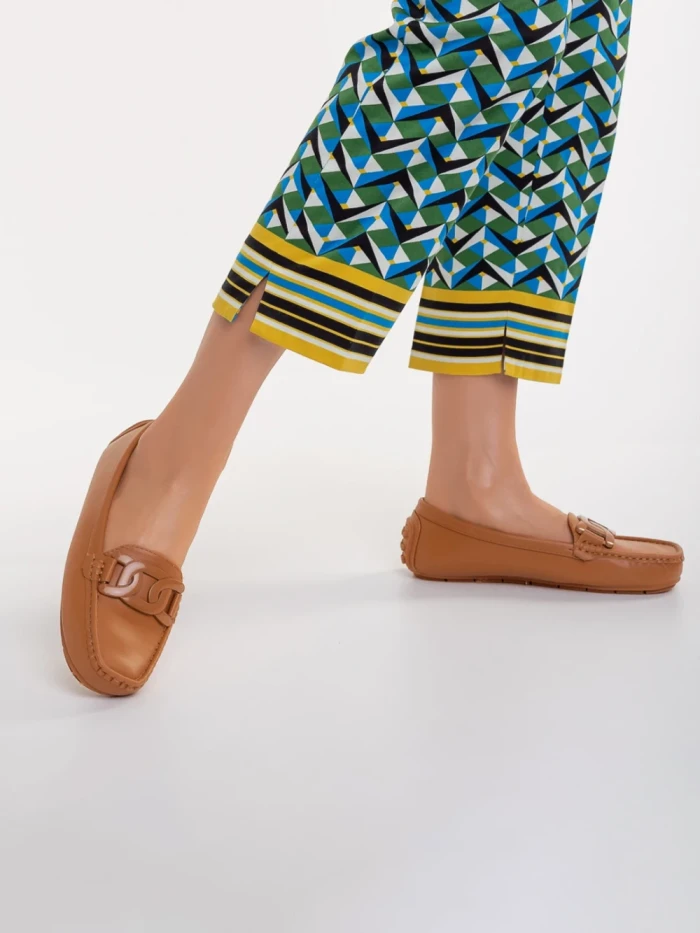 Дамски мокасини камел от еко кожа  Addison