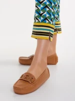 Дамски мокасини камел от еко кожа  Addison