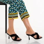 Дамски чехли черни от еко кожа  Berta