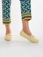 Дамски мокасини жълти  от еко кожа  Cecil