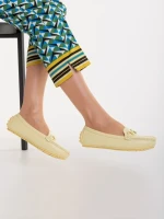 Дамски мокасини жълти  от еко кожа  Cecil