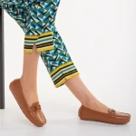 Дамски мокасини камел от еко кожа  Cecil