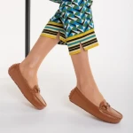 Дамски мокасини камел от еко кожа  Cecil