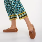 Дамски мокасини камел от еко кожа  Cecil