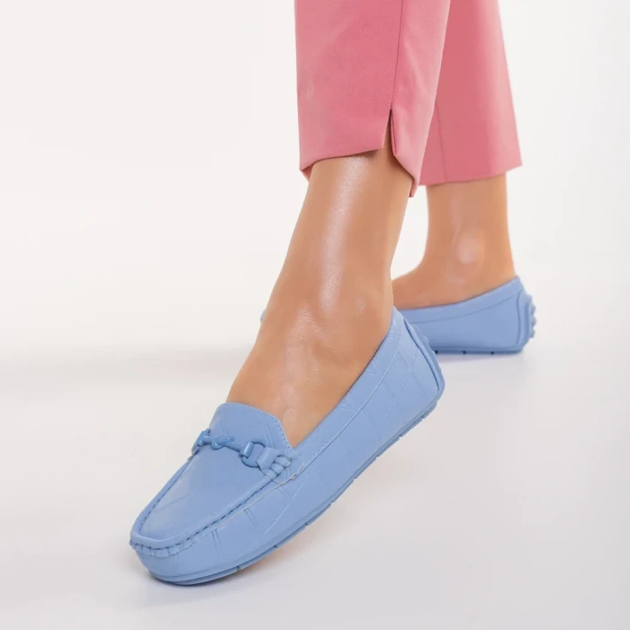 Дамски мокасини сини от еко кожа  Ariella