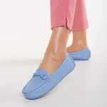 Дамски мокасини сини от еко кожа  Ariella